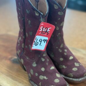 Charming Kids' Brown Polka Dot Boots